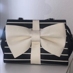 Betsey Johnson Black and White Crossbody/ Purse